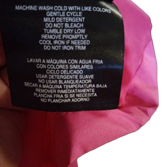 Butterfly Girl's Raincoat London Fog Pink w. Purple Butterfly Lining Hooded Sz 4 - Picture 14 of 15